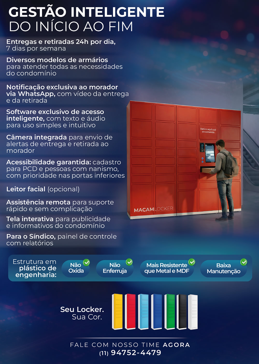Locker Solution - Armário Inteligente recebe, registra e entrega encomendas (2) - - Ideal para Condomínios